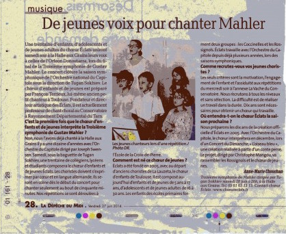 Depeche du Midi Mahler 2014